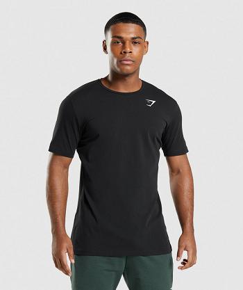 Gymshark Critical T Shirts Herr Svarta | SE 3929HAP